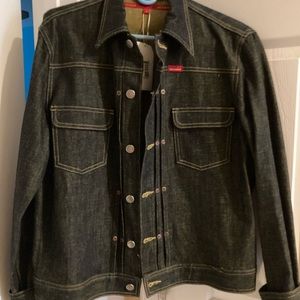 BCBG Maxazria Jeans Mens Indigo Denim Jacket Size Small New With Tags